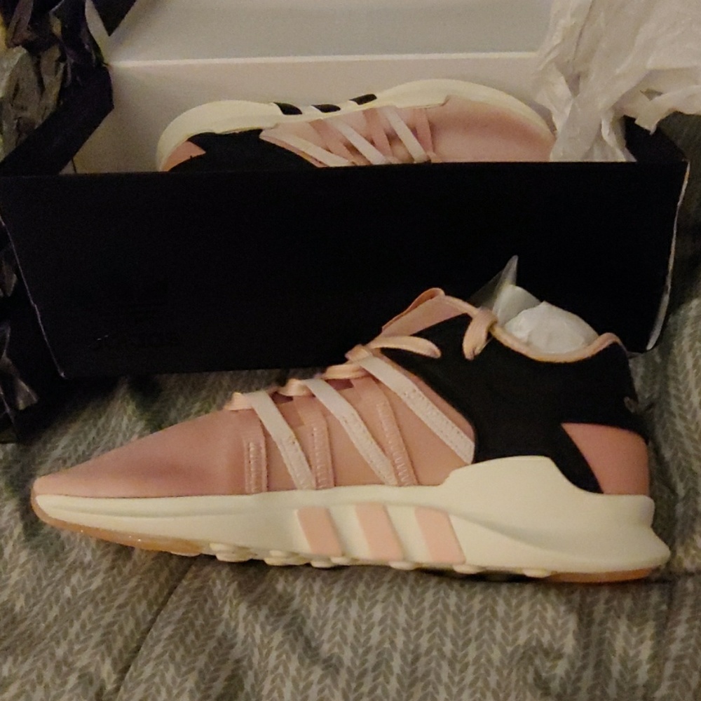 Limited edition addidas EQT pink, black and white